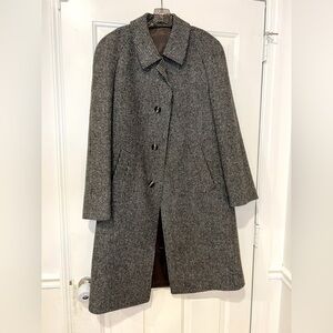 Vintage Kleider Bauer x Laidlaw of Scotland Pure New Wool Houndstooth Coat